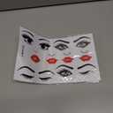 Morofme Facial Features Sticker Make a Face Stickers for Crafts Lips Mouth Stickers Eyes Eyebrows Nose Decals Woman Face Sticker for Clay Pots Mugs Table Wall Halloween Party Decor