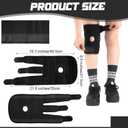 Foilswirl 1 Pcs Kids Knee Brace with Side Stabilizers Patella Gel Pads Adjustable Straps Youth Child Knee Brace Support for Meniscus Tear Sports, Meniscus Tear (Black)