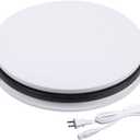 Fotoconic White Electric Motorized Rotating Turntable Display Stand, 14 Inch / 35cm Diameter, 110 Lb Centric Loading for Shop Display