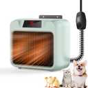 Dog House Heater for Outdoor & Indoor Use - 600W/300W Safe & Efficient Heating for Pet Houses, Chicken Coops, Rabbit Hutches - Wall-Mounted Design with Overheat Protection & Anti-Chew Cord (grey)