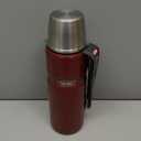 THERMOS Stainless King Vacuum-Insulated Beverage Bottle, 40 Ounce, Rustic Red