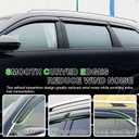 Outside-Mount Window Visors Rain Guards for 2025 2026 Subaru Forester Full-Size Wind Vent Deflectors Car Accessories Dark Smoke 6-Piece Set with Thicker