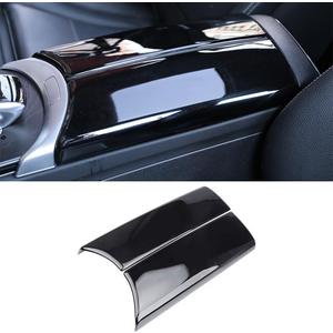Center Armrest Box Cover Console Box Protect Cover Compatible with Mercedes Benz C Class W205 2015-2021 C180 C200 C250 C300 C350e,GLC X253 2016-2022 GLC250 GLC300 GLC350e Bright Black