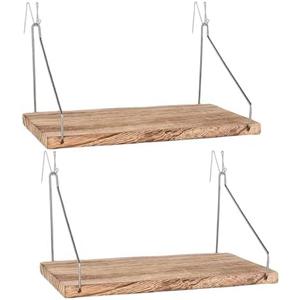 Fabric Wall Cubicle Shelf with Hooks for Work Decor, 11.8' Wooden Cubicle Organizer Storage Shelf with Hangers Cubicle Accessories for Women Men Desk, Pack of 2 