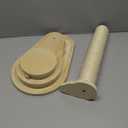 Made4Pets Cat Scratching Post Cat Scratcher Kitten Toys for Indoor Cats Wooden Ball Track Two-Layer Modern Sisal 17.7" Tall Scratch Post Interactive Toy with Dangling Ball