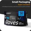 4 x Disposable Nitrile Gloves, 5 Mil Thickness Latex-Free & Powder-Free Food Safe, Cooking, Cleaning Gloves (Black of 50)