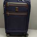 Travelpro Platinum Elite Softside Expandable Carry on Luggage, 8 Wheel Spinner Suitcase, USB Port, Suiter, Men and Women, True Navy Blue, Carry On 21-Inch