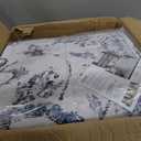 Washable Area Rug 3x5,Small Indoor Entryway Rugs with Non Slip Rubber Backing for Bedroom Living Room - Thin Floor Carpet for Entrance Home Office Dorm,Navy Blue/White