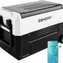 EUHOMY 12 Volt Refrigerator, 48QT(45L) 12V Fridge, Electric Cooler 12/24V DC 120-240V AC -4~68, 12V Freezer Removable Divider, Car Fridge for Camping, RV, Travel, Fishing, Outdoor