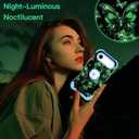 LONTECT for iPhone Air Case Glow in The Dark Three Layer Heavy Duty Shockproof Hard PC+Soft Silicone Rugged Full Body Protective Case for Women Girls,Sky Blue