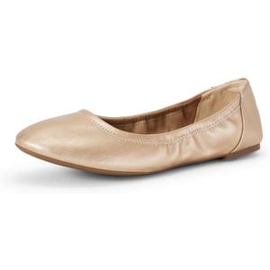 Amazon Essentials Women's Belice Comfortable Slip-On Ballet Flats Shoes, Rose Gold, 7.5