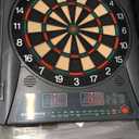 Arachnid Cricket Maxx 1.0 Electronic Dartboard Cabinet Set - Walnut Finish Doors - 34 Game Types with 183 Variations - Up to 8 Players - Includes Six Soft Tip Darts