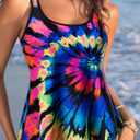 Womens Flowy Tankini Tops Only - Modest Bathing Suit Loose Fit Swimsuit Swim Tops No Bottom 2025  (M)