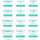 VERONES 12 Packs Glass Food Storage Containers Set, Airtight Glass Lunch Containers, Glass Meal Prep Containers with Lids,Exclusive of BPA, for Microwave, Oven, Freezer & Dishwasher Friendly,Green