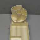 360 Rotating Vanity Makeup Organizer with Brush Holder, Large Spinning Cosmetic Storage for Skincare, Perfumes and Lotions (Ivory)