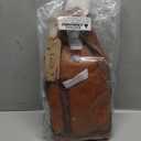 LRTO Genuine Leather Sling Bag for Men and Women Real Leather Shoulder Crossbody Bag Chest Bag Sling Backpack Purse (Brown)