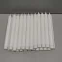 Baquler 24 Pcs 10 Inch White Flameless Taper Candles Dripless Battery Operated LED Flickering Candlesticks Window Candle with 3D Flickering Flame for Easter Home Wedding Church Decor