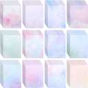 Paper Junkie Scrapbook Paper - 96 Double-Sided Sheets, 8.5 x 11 In - Pastel Watercolor Printer Paper - Cardstock for Crafts, Letter Writing & Stationery