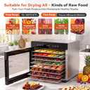 Manastin Food Dehydrator 8 Stainless Steel Trays Dehydrator Machine, Silver