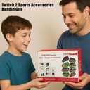 ArVin Switch 2 Sports Accessories Bundle for Nintendo Switch 2(2025),16 in 1 Switch 2 Family Sports Party Games Accessories Kit with Joycon Grips/Leg&Wrist Straps/Golf Clubs/Baseball Bat/Tennis Racket