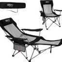 #WEJOY 2-in-1 Reclining Camping Chair with Footrest for Adults, 25.2" W x 24.8" L x 30.3" H