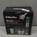 Mueller Multistick 5-in-1 Immersion Blender Handheld,12 Speed Hand Mixer-Turbo Boost,Heaviest Duty Copper Motor,Titanium reinforced Blades Hand Blender,Milk Frother Wand,Whisk,Beaker,Chopper,Grey