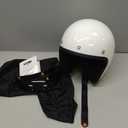 VCAN V85C 3/4 Open Face Motorcycle Helmet DOT Approved (White, S)