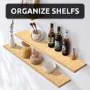 2 x FIFTY FEET 18X96 Inch Shelf Liner with Scissor & Tape Measure for Kitchen Cabinets, PVC Drawer Liner for Dresser Non-Slip Bathroom, Non-Adhesive Cabinet Liner Washable (Orange Crack)