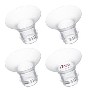 Momcozy Flange Insert 17mm Compatible with 24mm Flange/ Shield of Most Pumps, Insert for Breast Pump Replacement Accessories, 4PCS 17mm