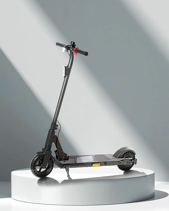 QnQ Electric Scooter 500W Peak Motor, 12 Miles Range & 15 MPH, 8" Flat-Free Tires, UL Certified, Foldable Electric Scooter for Adults, Teens and Big Kids