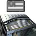 American Flag Sun Shade Mesh Bikini Top Sunshade UV Protection for 2018-2024 Jeep Wrangler JL JLU & 2020-2024 Jeep Gladiator JT