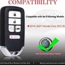 MechanMagic Key Fob Remote Replacement Fits for Honda Civic 2016 2017 2018 2019 2020 2021 KR5V2X Smart Proximity Keyless Entry Remote Control Uncut 5 Buttons 433Mhz KR5V2X(V44) 72147-TBA-A11/A12