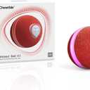 Cheerble Interactive Cat Ball Toy, Wicked Ball M3, Automatic Moving Smart Anti-Depression Pet Toy Fun Gift with Light (Red)