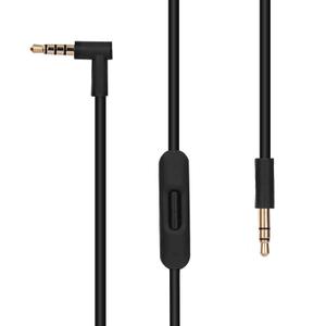 Replacement Audio Cable Cord Wire Compatible with Beats Headphones Studio Solo Pro Detox Mixr Executive Pill Headphones Aux Cord with in Line Mic and Control (4.6FT, Black)