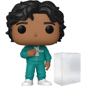 POP [Squid Game - Player 199: Ali Funko Vinyl Figure (Bundled with Compatible Box Protector Case), Multicolor, 3.75 inches