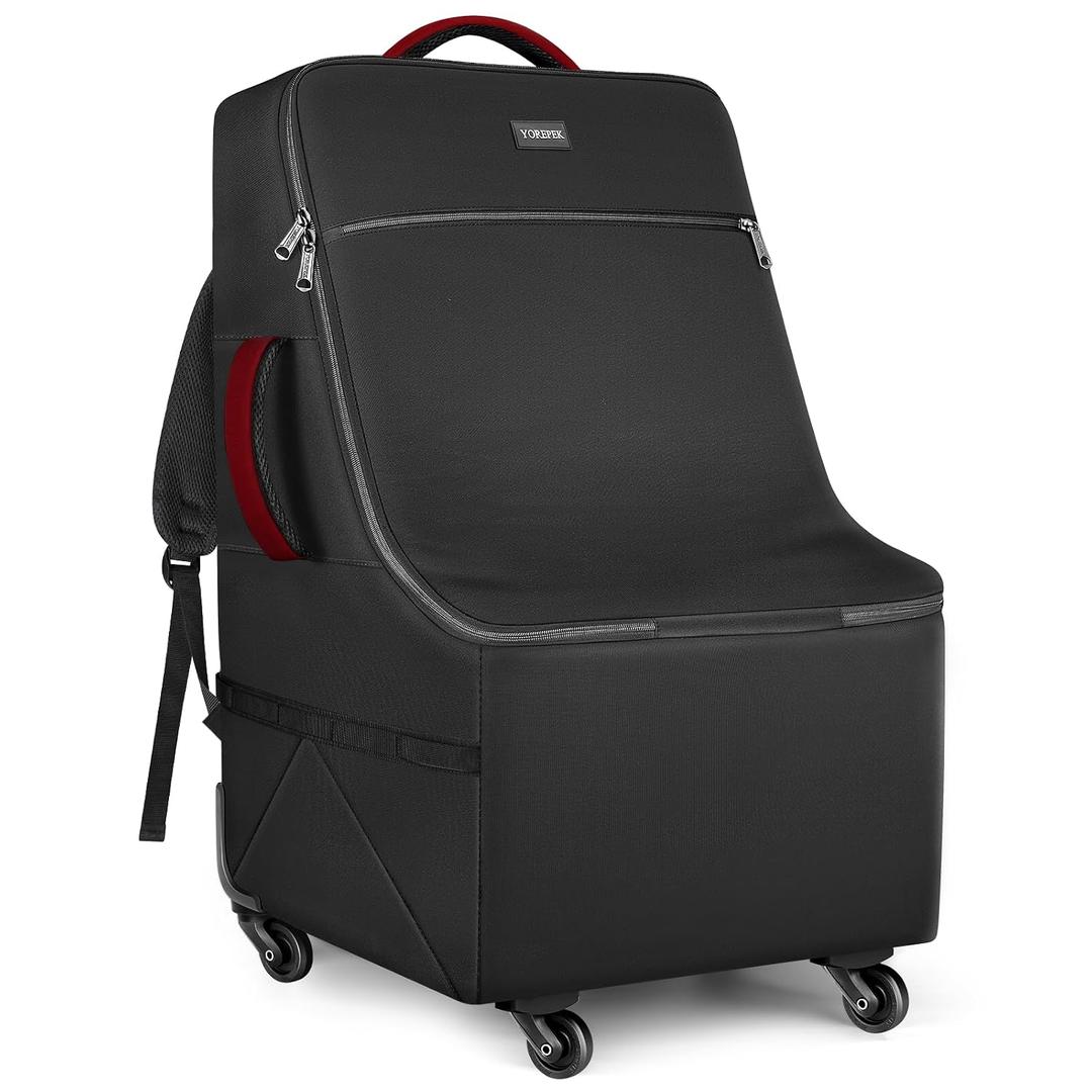 YOREPEK Car Seat Travel Bag with 4 Spinner Wheels & Stable Base
