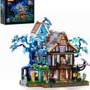 Sylvan-Inn Treehouse Lighting Building-Bricks-Set - 3120 Pcs Elf Hotel Cabin Collection Tree House LED Light Set for Adults and Retro House Collectors