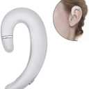 Ear Hook BT Wireless Headphone,Non Ear Plug Headset with Microphone,Single Ear Noise Cancelling Earphones Painless Wearing for Android Smartphones,iPhone14 13 12 11 X 8(Silver)