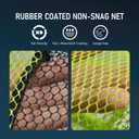 Black Paw Long Fishing Net Large Folding Landing Net with Robust Telescopic Handle for Freshwater and Saltwater, Extend to 45-64 Inch