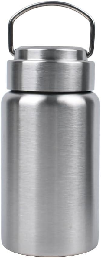 CDJ 16 OZ Uninsulated Single Wall Stainless Steel Water Bottle, Reusable Metal Water Bottle for Sports, Leakproof and Durable, Perfect for Hiking, Gym, Picnics, and Outdoor Activities (15 Ounces)