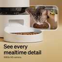 PETLIBRO Automatic Cat Feeder with Camera, 1080P HD Video with Night Vision, 5G WiFi Pet Feeder with 2-Way Audio, Low Food & Blockage Sensor, Motion & Sound Alerts for Cat & Dog Single Tray (White)