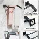 Alise Bath Double Towel Bars Towel Racks for Bathroom Lavatory,Wall Mount Towel Holder Heavy Duty SUS304 Stainless Steel Towel Hanger Towel Rail,Matte Black,32 Inch
