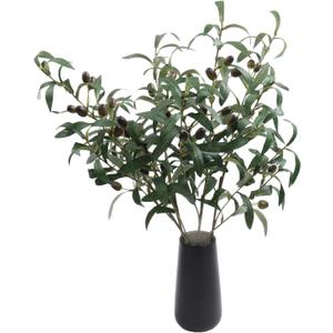 4 PCS 28 inch Artificial Olive Branches for Vases Greenery Olive Stems Faux Tree Branch Twig for Home Wedding Shop Office Garden Decor DIY Floral Crafts