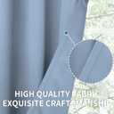 BGment Fashion Sliding Door Curtain 100 X 96 Inches, Wide Thermal Blackout Curtains Room Darkening Room Divider Window Curtain, 1 Panel, Spa Blue, 96 Length X Wide 100