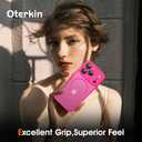 Oterkin Magnetic for iPhone 17 Pro Case Matte, Upgraded Full Camera Protection Compatible with MagSafe Frosted Translucent Shockproof Anti-Scratch Slim Fit Case Military Grade Protection (Hot Pink)