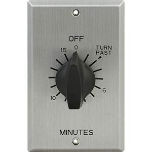 GE In-Wall Mechanical Countdown Timer Switch, Spring Wound, Up to 15 Minutes, 1-Minute Intervals, No Neutral Wire Needed, Ideal for Lights, Exhaust Fans, Heaters, LED, 15303