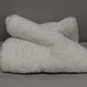 White Faux Rabbit Washable Fur Area Rugs Circle Rugs for Living Room Bedroom Teen Room Fluffy Area Rug 3ft Round Rug