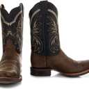 Soto Boots Men's Square Toe Cowboy Boots H4002, 11