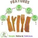 Nature Gnaws Beef Tendons for Dogs (8oz) - Mixed Thickness - Long Lasting for Small and Medium Dogs - Natural Beef Jerky Dog Chew Bones - Rawhide Free (8 Ounce (Pack of 1))