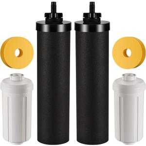Water Filter Replacement for Berkey- Black Filters and Fluoride Filters Combo Pack Compatible with Berkey Water Filters Replacement- Pack of 4